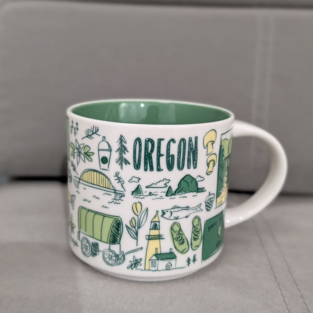 Starbucks Been There Series Collection Oregon Mug - Green and White